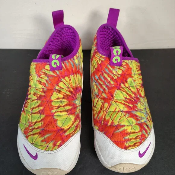 Nike ACG Moc 3.O Sneakers Mens Size 8 Tie Die Slip Ons Neon Athletic CW2463-300 - Picture 4 of 11